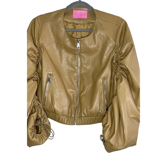 AZALEA‎ WANG STACKED VEGAN JACKET SIZE L - Picture 2 of 7